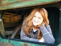 That's me in an old pickup truck, shot near Woodstock, New York. Because who doesn't love an old pickup truck?